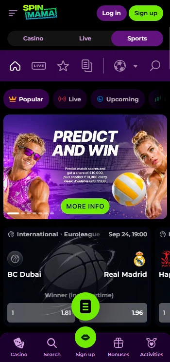 mobiles Wetten spinmama casino