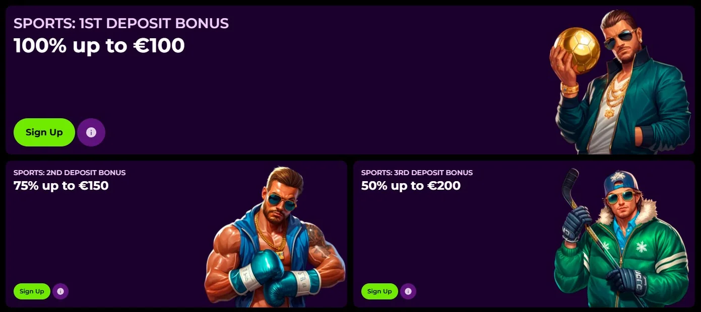 Sport-Willkommensbonus Spinmama Casino